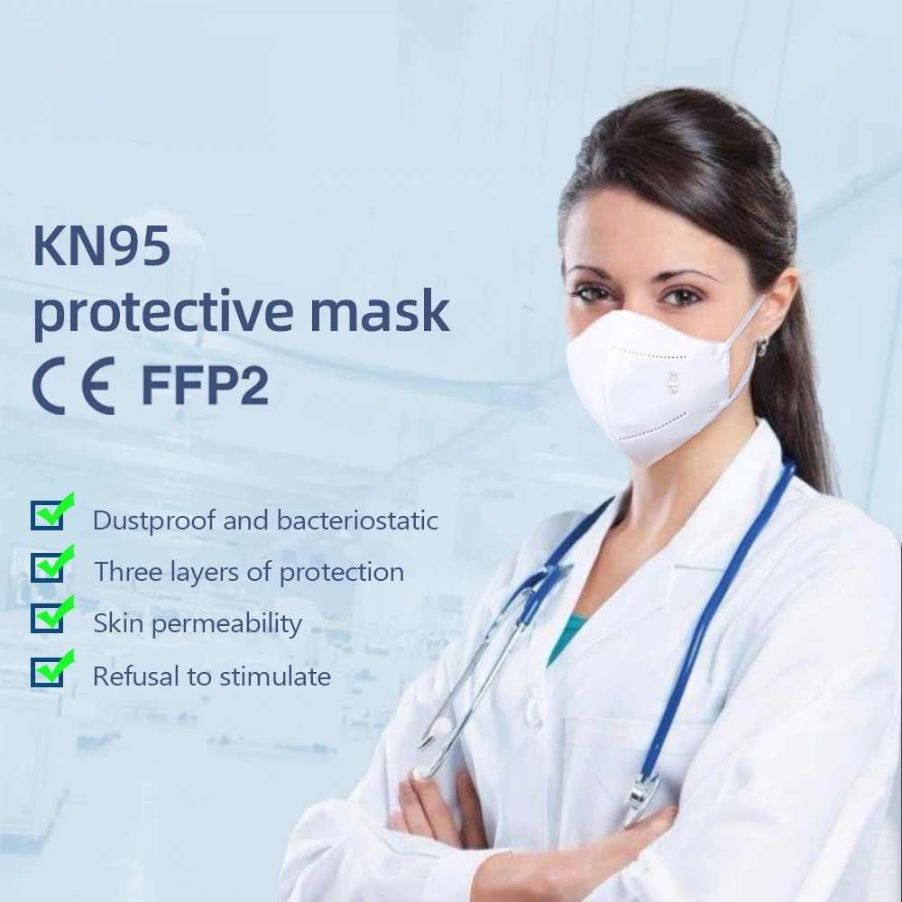 

1/2/5pcs N95 mask Respirator FFP2 mask n95 Face Mask Anti-virus antiviral 4layer Breathable gas Dust masks kn95 disposable