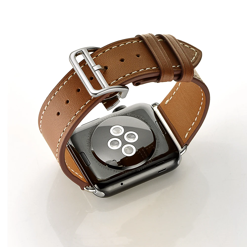 Ремешок для часов из натуральной кожи для apple watch 44 мм 42 мм и 38 мм 40 мм ремешок из коровьей кожи Аксессуары для ремешка