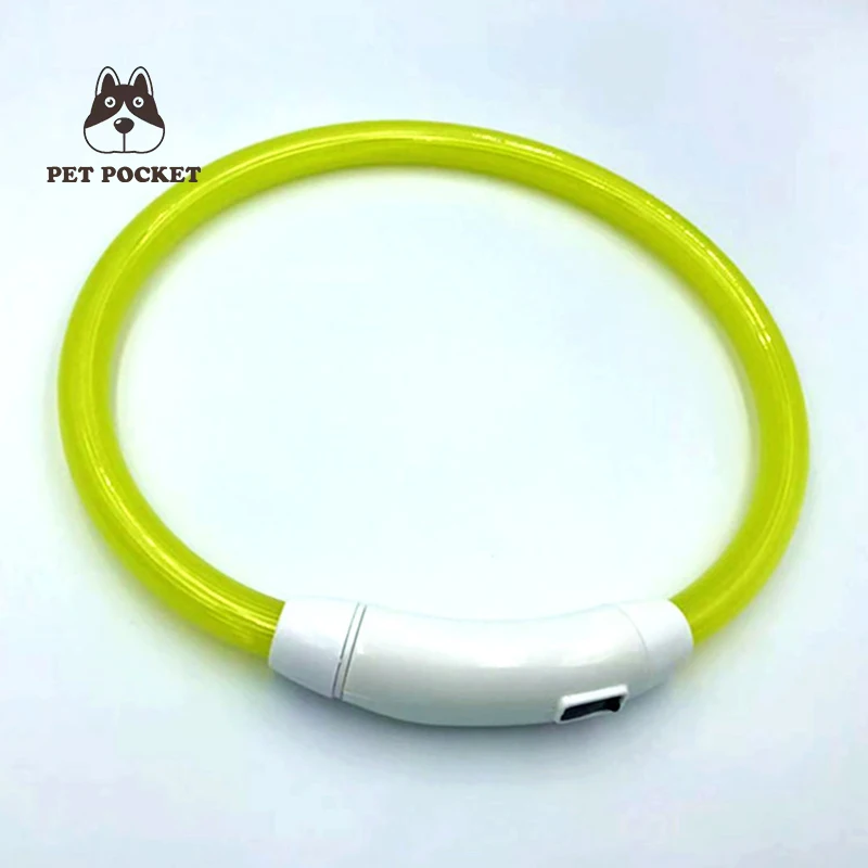 2019Dog светящийся ошейник Usb зарядный ошейник товары для домашних животных светящееся кольцо для собак маленькая собака ночной Светильник для собак анти-пропуск ночной Светильник ошейник