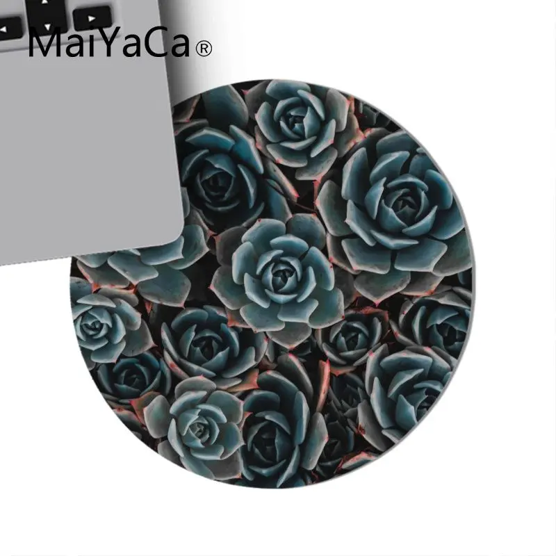MaiYaCa Succulent Splendour компьютерный игровой Круглый Коврик Для Мыши Компьютерный Настольный коврик для игр