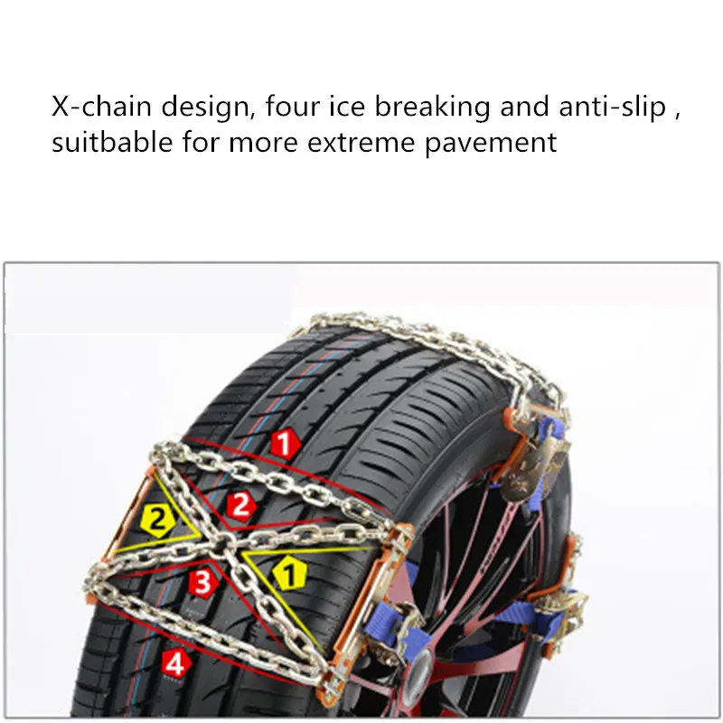 1 шт. не-колесо скольжения шины цепи на шины противоскользящие аварийные снежные цепи для ATV автомобиля внедорожник Мотоцикл лед грязевой песок снег подъем дорога