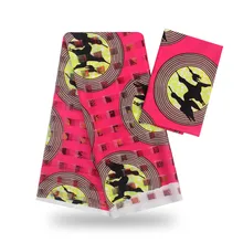 Атласная шелковая ткань, 4+ 2 ярдов/партия, цветная, быстрая, Nigrian, дизайн, Африканский воск, узор, атласная шелковая ткань для одежды YBG1108