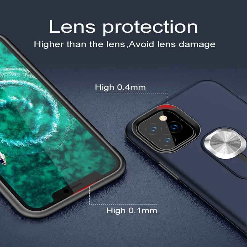 Автомобильный Магнитный чехол-держатель для iPhone 11 Pro Max Xs Max Xr X 8 7 6 Plus с функцией подставки защищает заднюю крышку