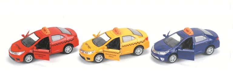 Модель автомобиля из сплава модель такси сплав Воин открывание двери Scale1: 36 Toyota Corolla