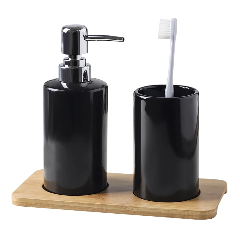 Модная черно-белая керамическая эмульсия розлива повседневных предметов для отельного пресса бутылка для душа гель бутылка для мыла для рук