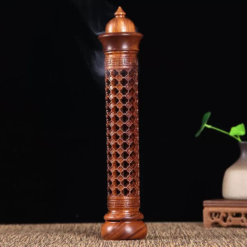 C Redwood вертикальный полый курильница для благовоний, сандаловых палочек подставка для ароматических палочек деревянная печь для ароматерапии Буддийские принадлежности, домашний декор - Цвет: C