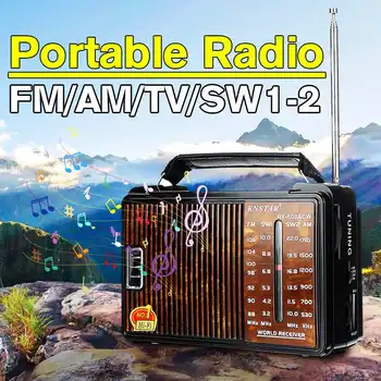 

Portable RX-608AC DC 3V Portable FM AM SW1 SW2 Radio 4 Band Radio Gift for Old People