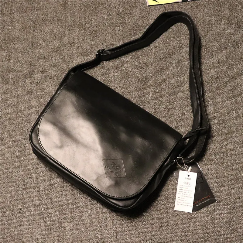 

Trend Men's New Style Retro MEN'S Single-shoulder Bag Japanese Korean Versatile Simple Men's Bag Fashion Cross-body Flip Motorcy