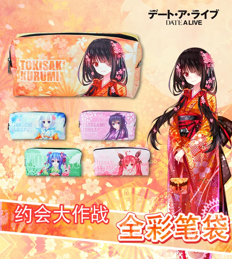 Чехол-карандаш для косплея токисаки Куруми Itsuka Kotori Tohka Yatogami школьная сумка
