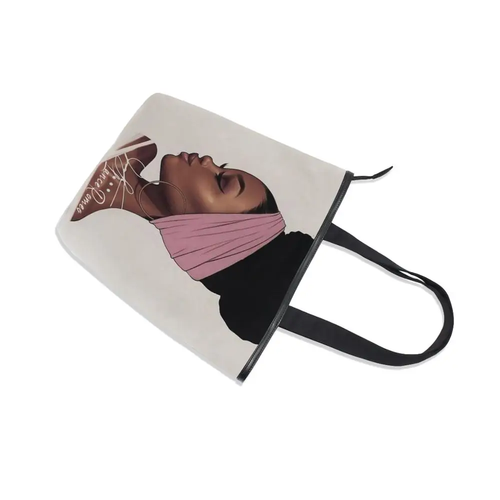 ALAZA Handbag lady Canva Shoulder Bags Afro Girls Black Women female Tote cloth Casual Customizable Drop Shipping Crossbody bag