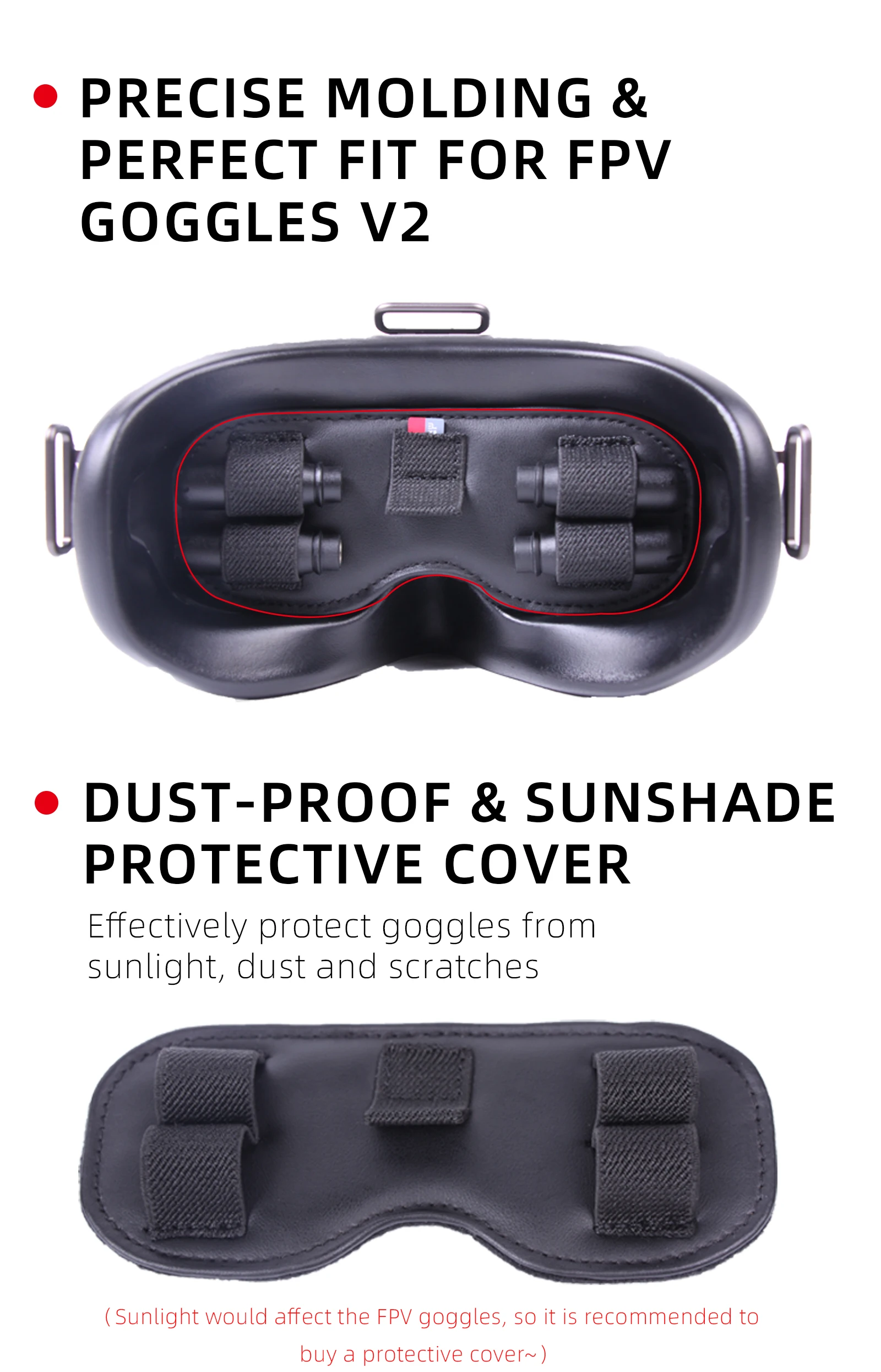 Description Picture 3 of itemProtective Cover for DJI FPV Goggles V2 Dustproof Sunshade Pad Antenna microSD Card Storage Holder for DJI FPV Combo Accessories