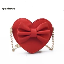 Новинка, сумка через плечо в форме сердца для девочек, милый бант, кошелек для монет, маленькая сумка, Женская разноцветная Летняя мини-сумка