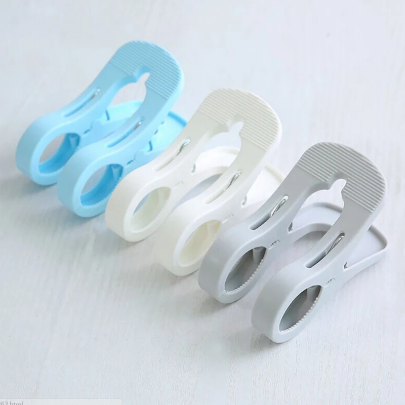 New Practical Plastic Quilt Hanging Clips Large Size Beach Towel Clips Clamps Laundry Clothes Pins Anti-Slip Windproof