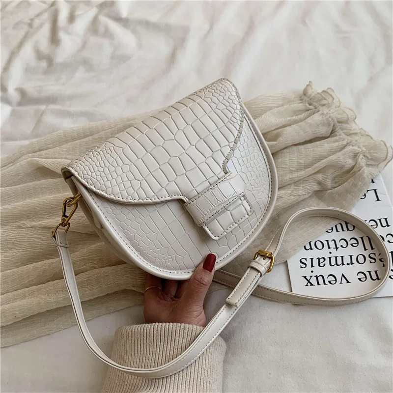 

Online Celebrity Crocodile Pattern Shoulder Bag Women's Versatile INS WOMEN'S Bag 2020 New Style Bag WOMEN'S Single-shoulder Bag