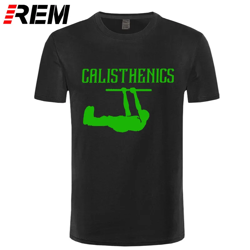 black green Calisthenics футболка Calisthenics лучшая спортивная футболка мужская большая футболка с принтом короткий рукав 100 хлопок Модная забавная футболка - Цвет: black green