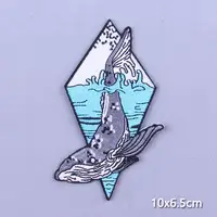 Buy Pulaqi Mountain Space Stripe Applique Patch Iron On Embriodered Patches Fro Clothing Natural Trave Adventure UFO Badge Stickers Online - Image 2