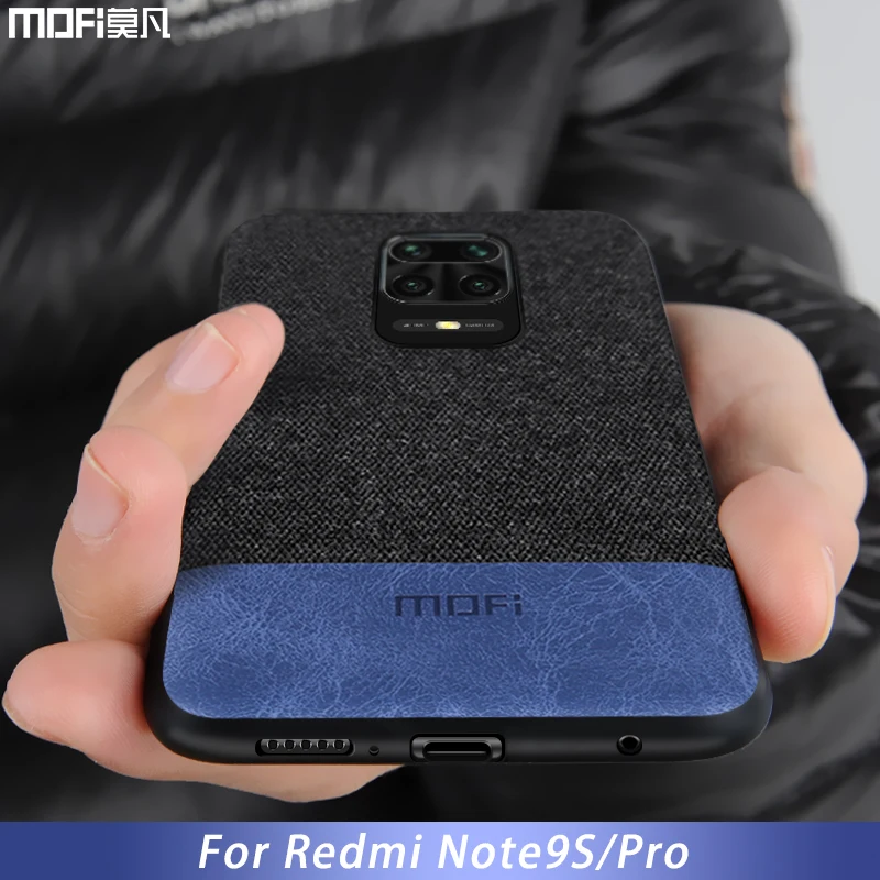 для Redmi note 9 Pro чехол s задняя крышка из ткани и силикона защитный MOFi Оригинальный