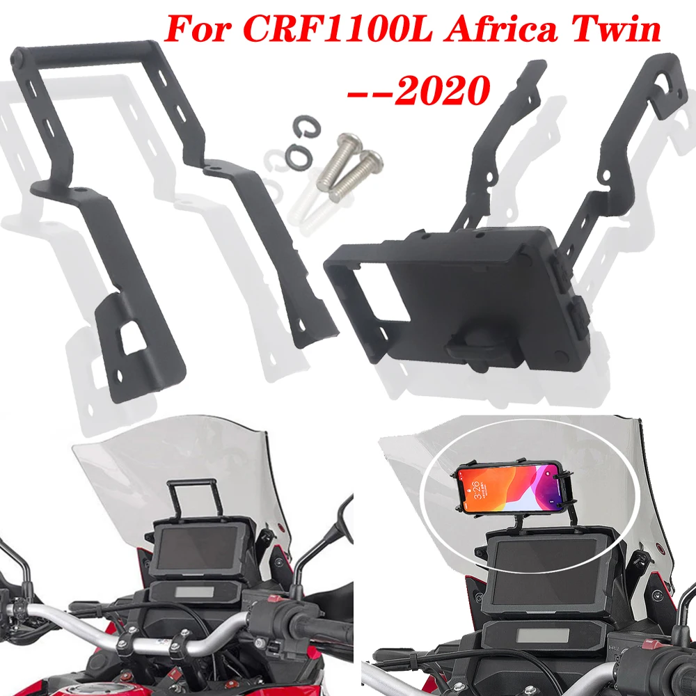 

Motorcycle Front Phone Stand Holder Smartphone Phone GPS Navigaton Plate Bracket For HONDA CRF1100L Africa Twin CRF 1100 L 2020