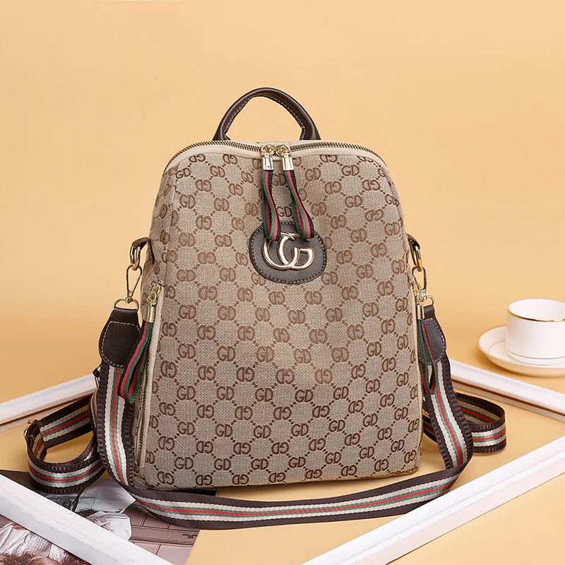 

Popular Elements Shoulder WOMEN'S Bag Bag Multi-functional Single-shoulder Bag Cool GIRL'S Travel Schoolbag PU Leather WOMEN'S B