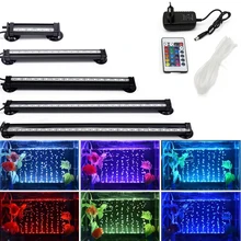 

NEW TY 12-46CM 5050 RGB LED Aquarium Light Fish Tank Submersible Light Aquatic Air Bubble Oxygenation Lamp EU US Plug Fish Tank