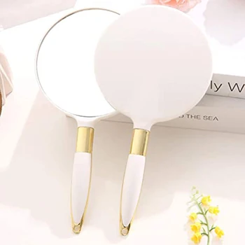 

Hand Makeup Mirror Plastic Vintage Hand Mirrors Makeup Vanity Mirror Round Hand Hold Cosmetic Mirror With Handle