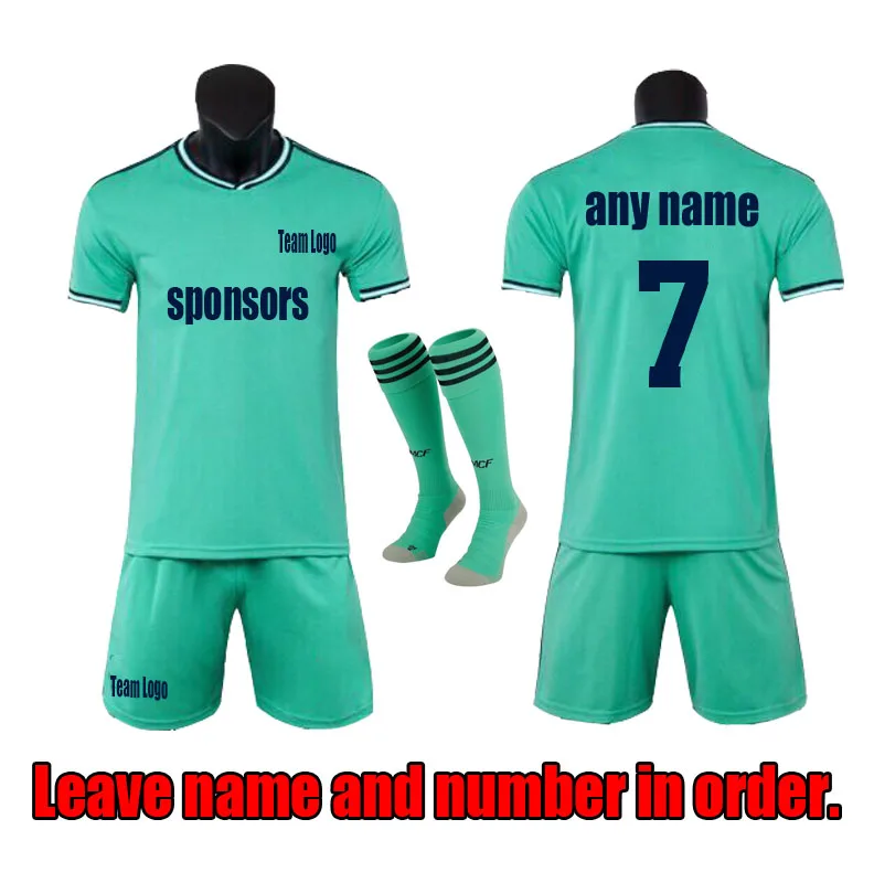 

2019 JERSEYS short-sleeved Real Madrid football suit men's custom adult children's game training kit