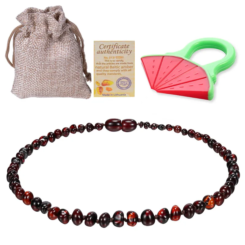 

Natural Baltic Ambers Teething Necklace For Babies 100% Natural Ambers Stone Baby Necklace Gift 5 Colors 33cm GIA Certified
