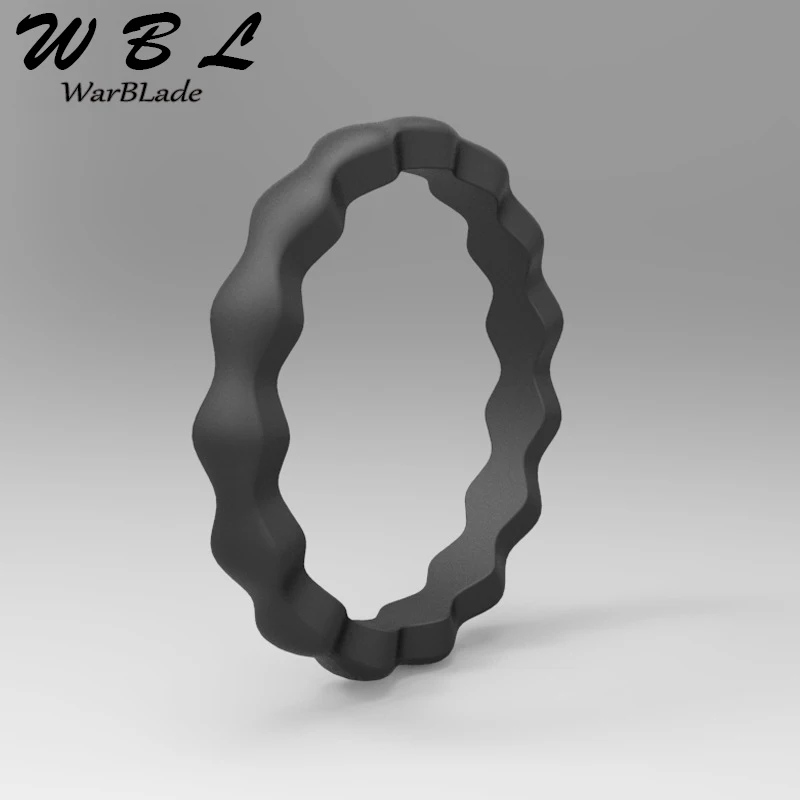 Wbl 2019 Nuovo Fda Food Grade Silicone Anello Ipoallergenico Crossfit Flessibile Onda Anello Di Barretta Del Silicone 3 Millimetri Per Le Donne Di Noz