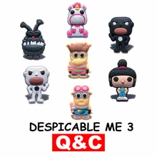 1 шт.,, Гадкий я 3, ПВХ, обувь, прелести, аксессуары для обуви обувь, украшение, обувь, пряжки, аксессуары, подходит для браслетов Croc jibz