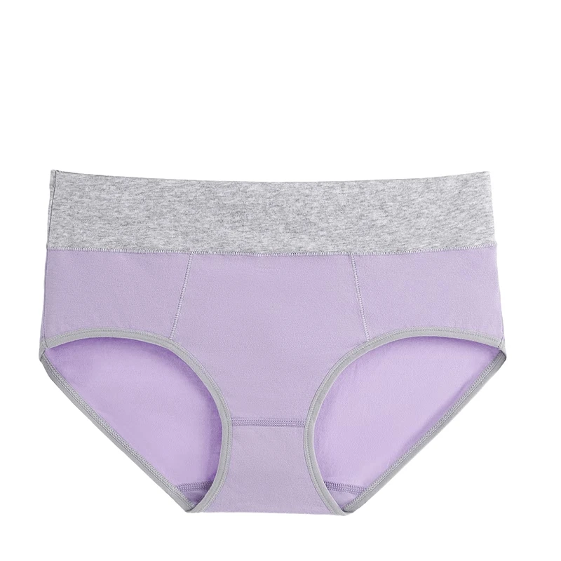 zi Women's Soft Cotton Underwear Panties,Mid-High Waist Comfortable Breathable Hipster Briefs - Color: zi