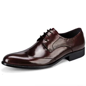 

Fashion Designer Shoes Men Luxury Business Dress Shoes Genuine Leather Quality Cow Leather Lace Up Formal Shoes