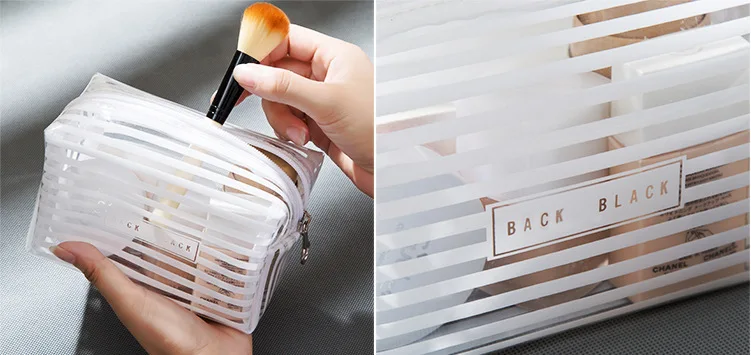 Bufan Cute Online Celebrity Wash Bag Transparent PVC Waterproof Cosmetic Bag Large Capacity Cosmetics Storage Bag