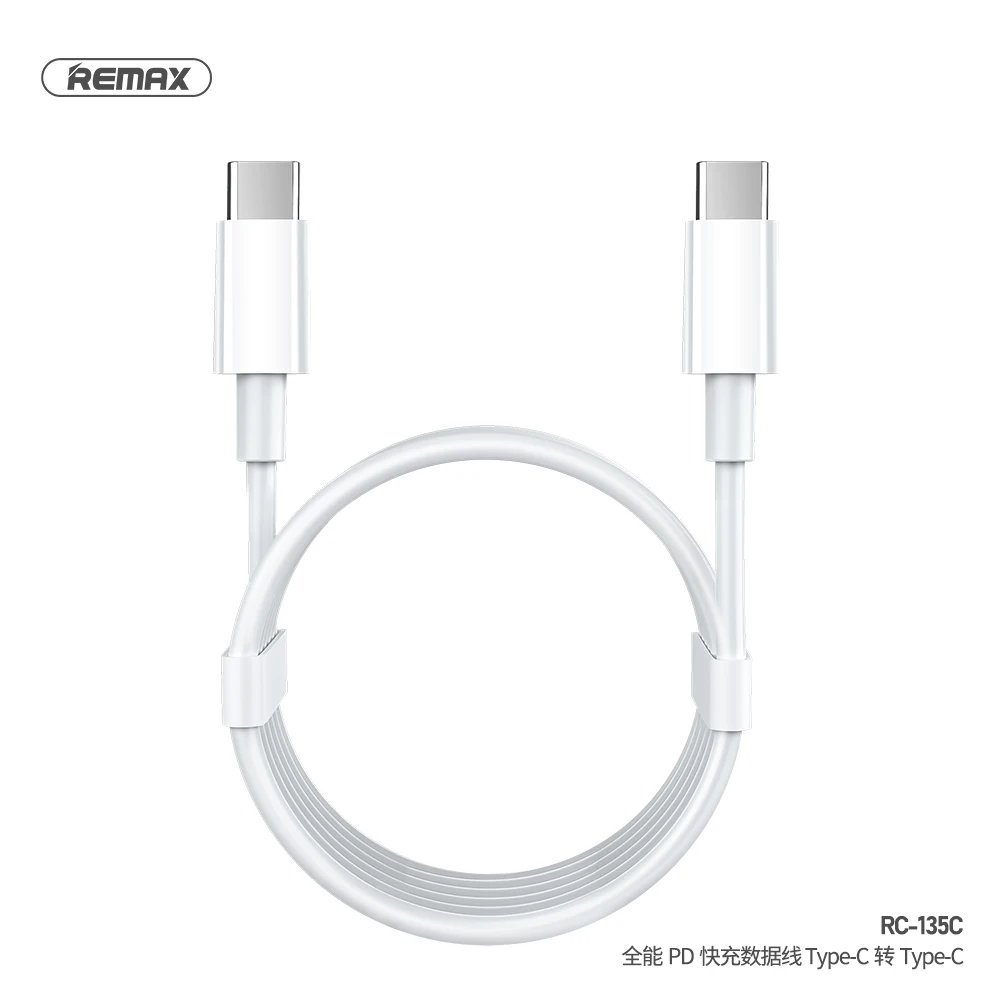

remax USB C to USB C Type C Cable Male to male 5A PD Fast Charging Data Charger Cable for MacBookPro forSamsung foriphone