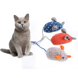 Игрушки для кошек, игрушечная плюшевая мышь с хвостом для кошек, Интерактивная игрушка для питомцев, прорезыватель, товары для котят