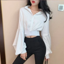 Women Crop Tops Fashion Short Blouse  Ladies Tops