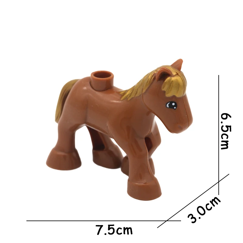 Big Size Building Blocks Animal Accessories Farm Figures Pig Rabbit Chicken Duck Dog Cat Bird horse Cow Sheep DIY Toys Gifts