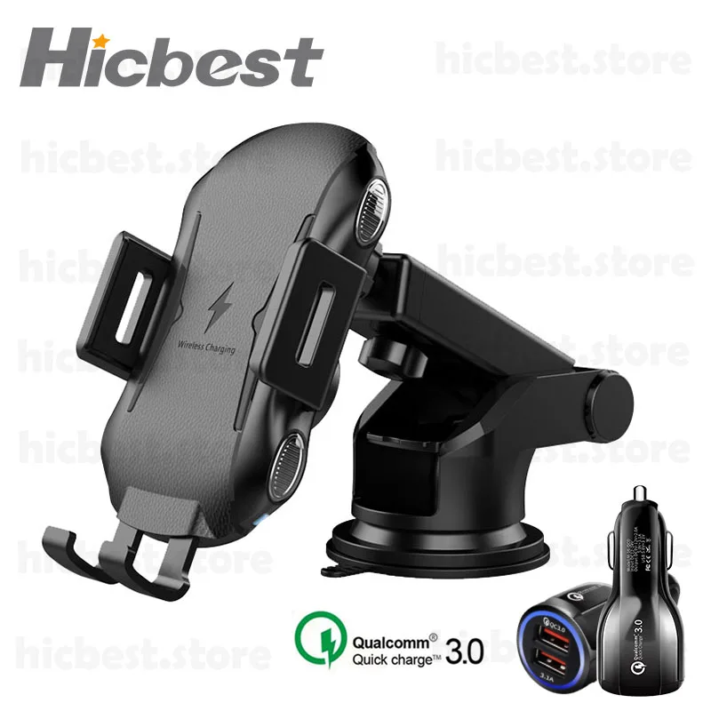 

10W Car Wireless Induction Charger for iPhone Samsung Auto Wireless Charging Car Charger for iPhone 8 X XR XS Samsung S8 S9 S10