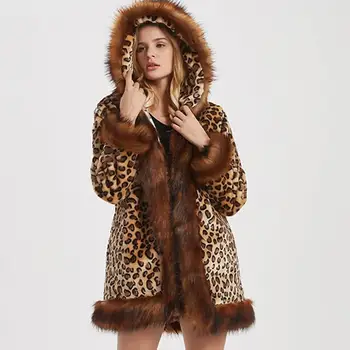 

Women Winter Imitation Fur Coat Faux Fur Coat Warm Plush Hooded Coat Teddy Outwear