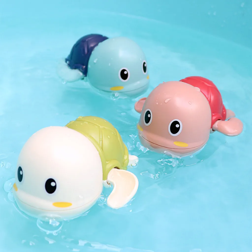 New Baby Bath Swimming Bath Pool Toy Cute Wind Up Turtle toys Cartoon Animal Tortoise Classic Baby Water Toy #A