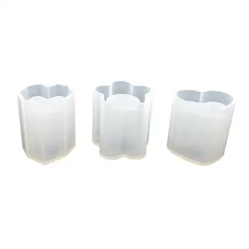 

DIY Silicone Mould Stand Epoxy Pen Holder Heart-Shaped Nordic Geometry Gypsum Table Decoration