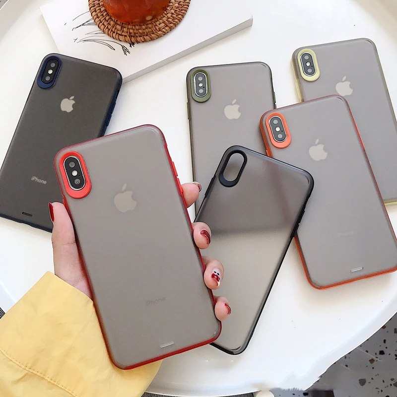 

Matte Armor Anti-knock Case For iPhone 11 Pro Max X XS Max XR Transparent Case Back Cover For iPhone 7 8 Plus Silicone Cases