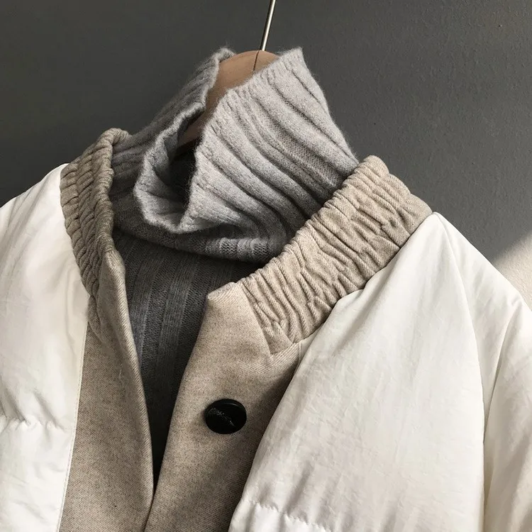 

Temperment Harajuku-Style Women Coat Cotton Coat 2018 New Style Cotton-padded Jacket Short Slim Fit Short-height Versatile Loose