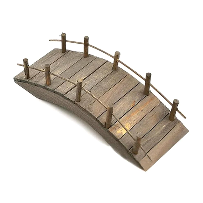 1:12 Dollhouse Mini Wooden Arch Bridge with Railings Miniatures Fairy Garden Miniature Craft for Micro Landscaping miniature ornament miniature scenery material miniature figurines wooden figurine crafts resin crafts ornament crafts