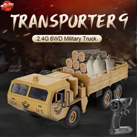 Simulation Military Electric RC Truck Model 1:16 2.4G 6WD 500G Load Driving Remote Control Military Truck 6x6 Off Road Trucks 1