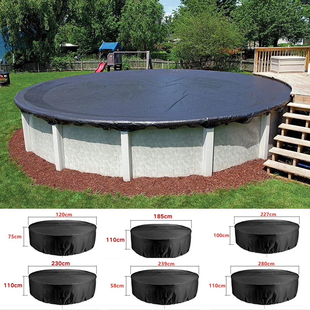 

Round Outdoor Swimming Pool Cover Rainproof Dust Case Garden Paddling Swimming Pool Uv-proof Anti-trash Ground Cloth Cover
