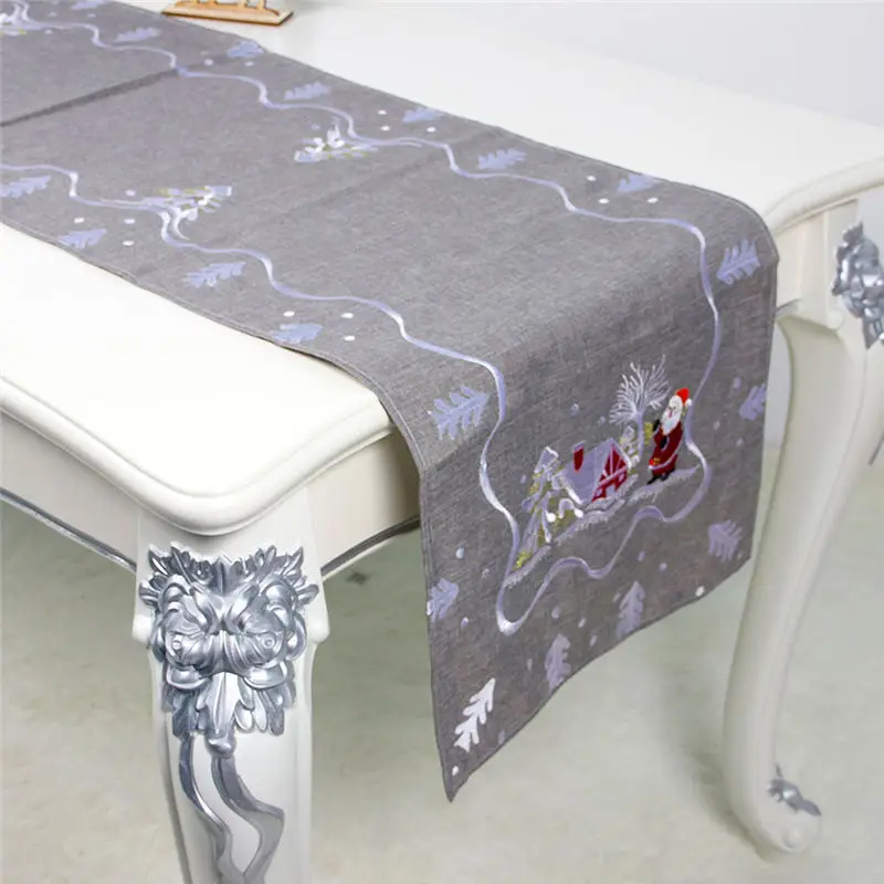 Tablecloth Рождество Санта Клаус настольная скатерть Чехол для стула, стола ткань в форме эллипса, Чай Скатерти сельских Настольная дорожка круглая скатерть@ 10 - Цвет: Tablecloth