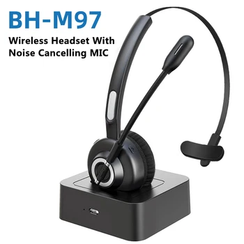 

Call Center VOIP Headset Mono Bluetooth Wireless Noise Cancelling Headset for Office Driver Diameter Bluetooth Version Plug Type