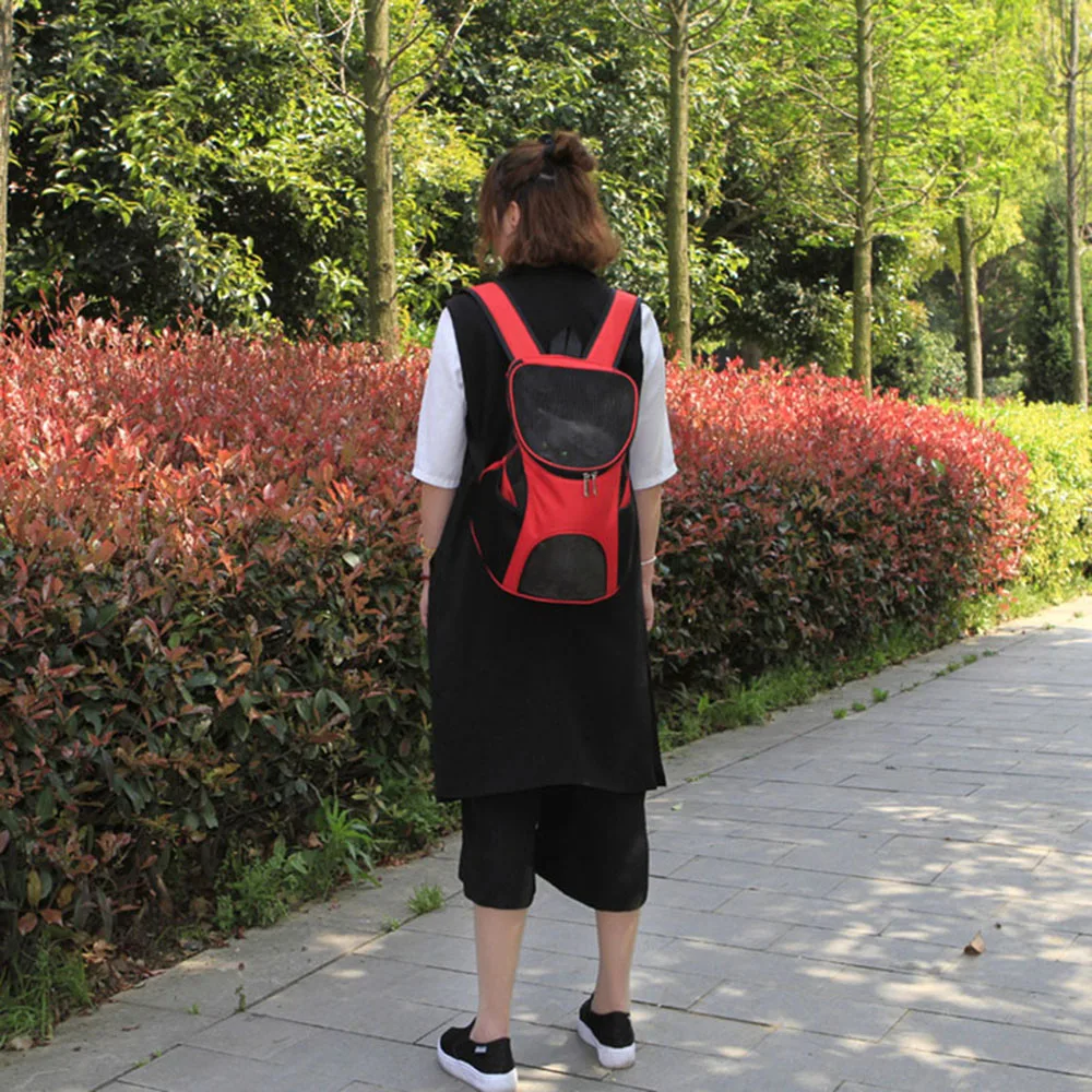 Hot New Outdoor Pet Cat Dog Carry Backbag Travel Backpack for Small Zipper Mesh Breathable Bag Product S | Дом и сад