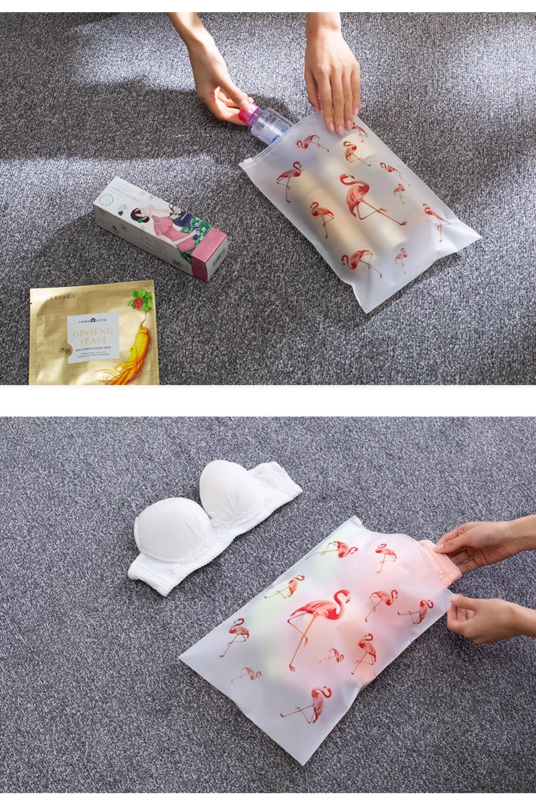 Дорожная сумка для багажа с фламинго 5 шт./компл. органайзер пластиковая хранения