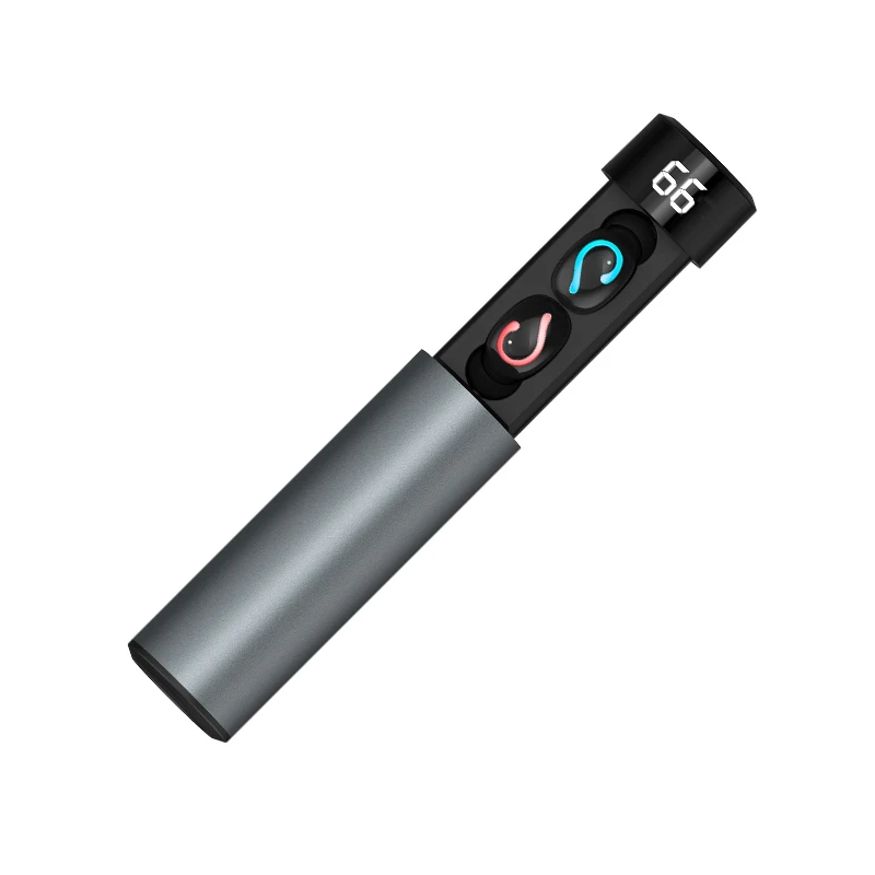 HBQ Q67 Bluetooth 5,0 беспроводные наушники TWS спортивные наушники гарнитура вкладыши футляр для наушников для телефона PK Q32 - Цвет: Серебристый